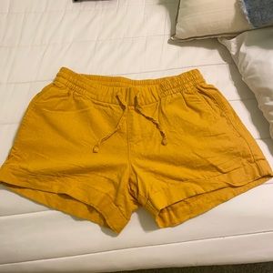Yellow comfy shorts